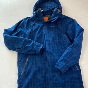 Merrill Men’s hiking coat Sharp Peak hooded full zip opti warm-shell size M